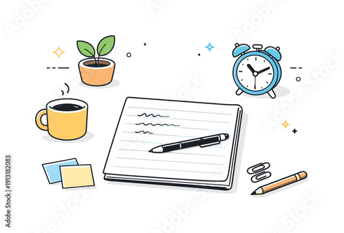 Unfinished notes on desk. A quiet desk scene with handwritten notes partially completed, a pen resting mid-line, suggesting interrupted