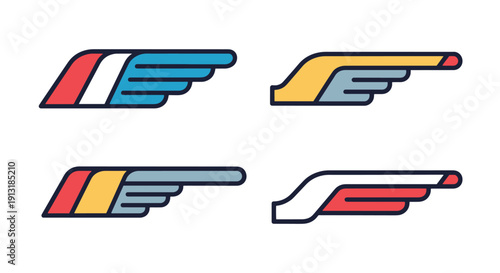 Aircraft Wing Line dynamic smooth tone illustration