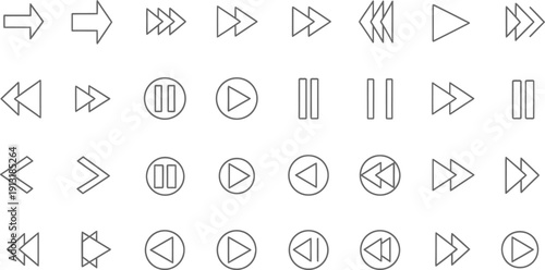 Media Playback Control Icons