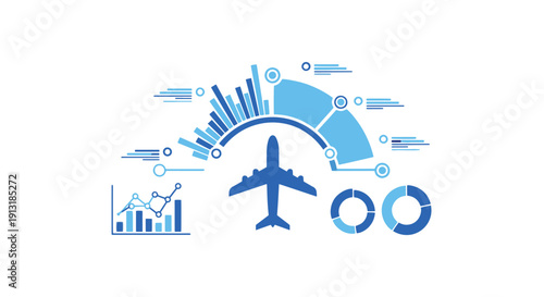 Airline Analytics modern bold tone illustration