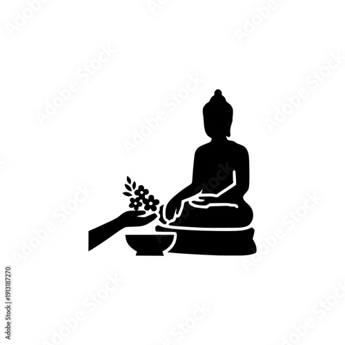 buddha statue isolated on white