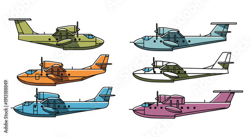 Canvastavla Amphibious Aircraft modern smooth style vector