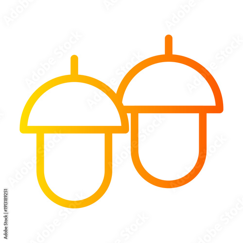 Two Acorns gradient icon