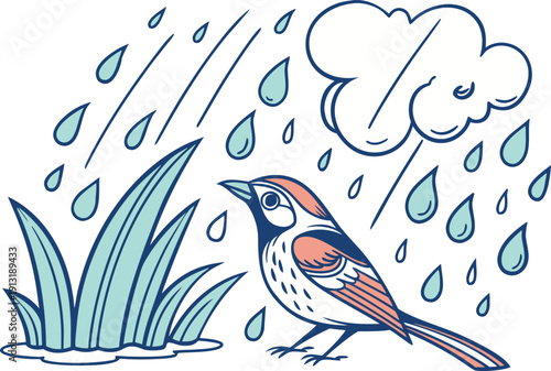 Transparent Rain Streak Effect for Outdoor Scene. Monsoon Rainfall Illustration for Climate Concept. Vertical Rain Lines for Rainy Day Mood. Natural Rain Shower for Environment Design. Wet Weather