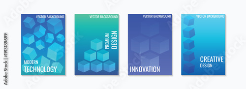 Modern abstract cover design with geometric shapes and smooth gradients. Ideal for brochures, flyers, or business branding templates. Minimal and trendy visual identity.