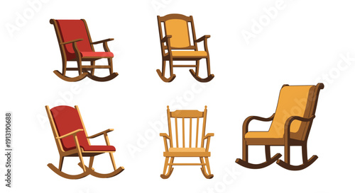 Antique Rocking Chai clean modern style vector