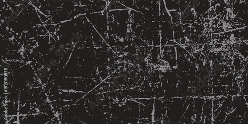 Scratched Grunge Urban Background Texture Vector. Dust Overlay Distress Grainy Grungy Effect. Distressed Backdrop Vector Illustration. Isolated Black on White Background.