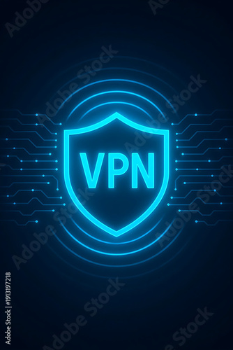 Advanced Virtual Private Network (VPN) Technology Depiction Showcasing Encrypted Tunneling, Secure Remote Access, Online Privacy Protection, Anonymity, and Cybersecurity Measures