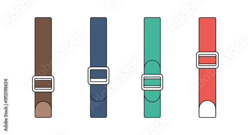 Bag Strap Line art modern color style illustration