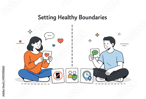 Healthy Boundaries Illustrated. Coping with relationship jealous