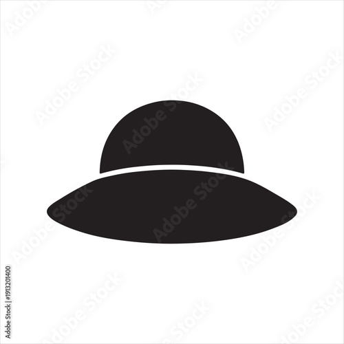 rain hat vector silhouette line art logo design collection