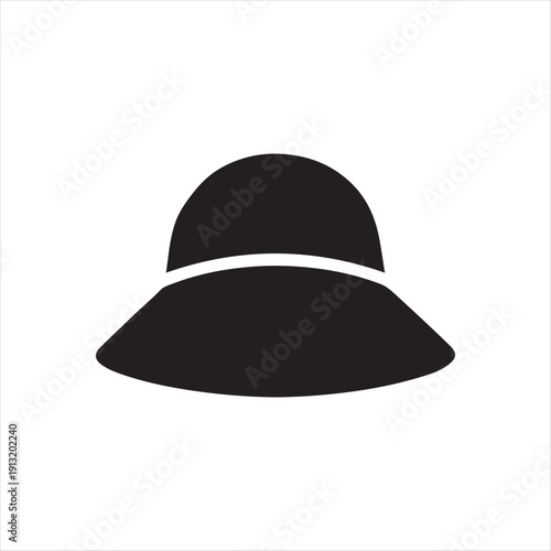 rain hat vector silhouette line art logo design collection