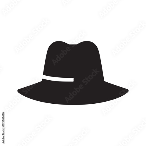 rain hat vector silhouette line art logo design collection