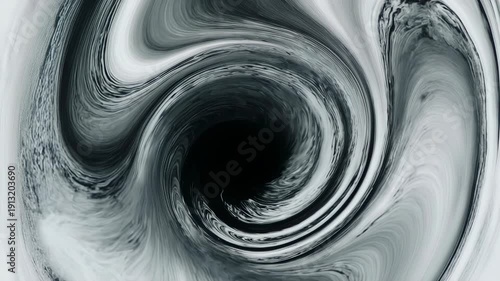 Firefly Black ink swirling in water forming circular organic patterns. The ink motion cycles back