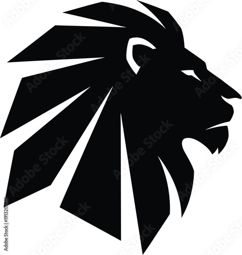 Bold and modern lion logo design symbolizing strength and courage with geometric shapes and clean lines perfect for branding and identity.
