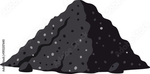 A pile of dark soil with small pebbles, a common element in gardening and landscaping projects, representing natural growth and earth