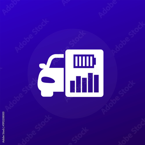 car battery performance report icon