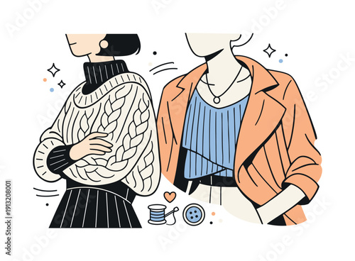 Textured fabrics as statement pieces. Clean editorial scene highlighting textured clothing like knits, pleats, or layered fabrics, close-up