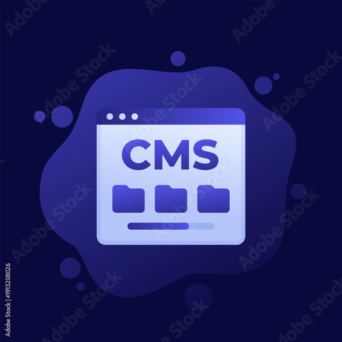 CMS, Content management system vector design