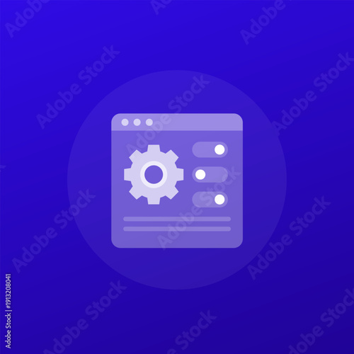 control panel icon, transparent design