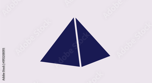 Geometric pyramid illustration on light background