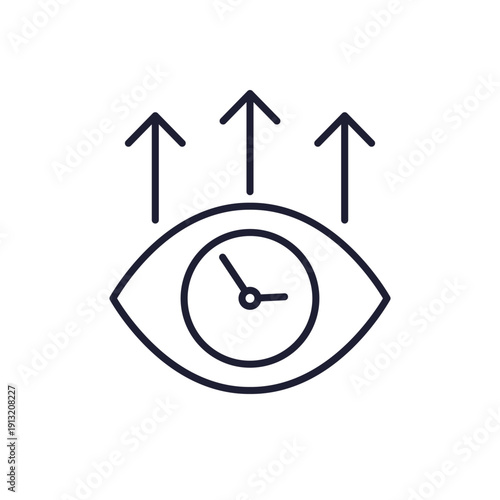 increase watch time line icon on white