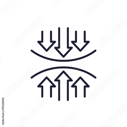 ultra thin icon, line design on white