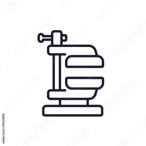 Vice tool icon on white, line vector
