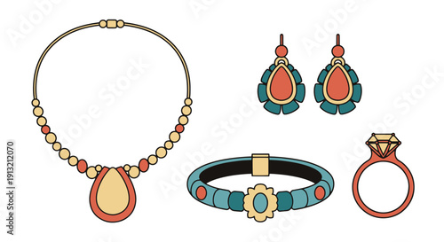 Bridal Jewelry Line minimal abstract clean illustration