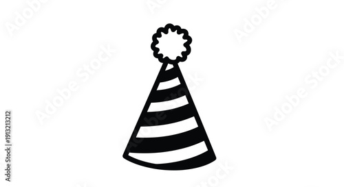 Cute capybara character wearing a red polka dot party hat and holding a magic wand with a star for festive designs.