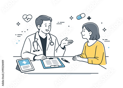 Doctor-Patient Consultation. Healthcare and medical