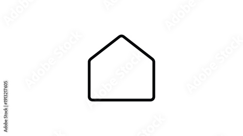 Simple black house icon on white background.