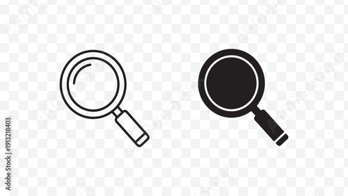 Magnifying Glass Icons for Research and Investigation