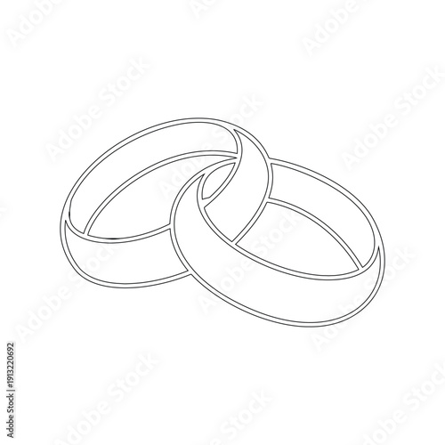 Eternal Vows: A symbolic depiction of two intertwined wedding rings, representing everlasting love, commitment, and the joyous union of marriage.