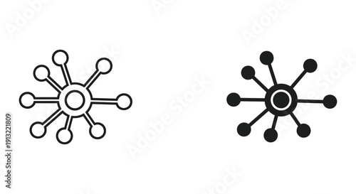 Molecular structure and carbon atom bonding vector illustration flat design