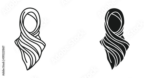 Woman wearing hijab vector illustration in flat design