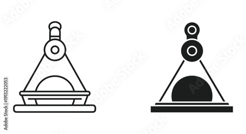 Nuclear radiation hazard warning signs vector illustration flat design scalable art