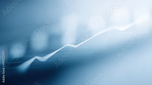 financial data analysis chart with upward arrow, stock market investment growth, business success visualization