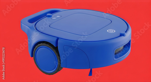 Wallpaper Mural Blue robotic vacuum cleaner with advanced navigation system and sleek design Torontodigital.ca