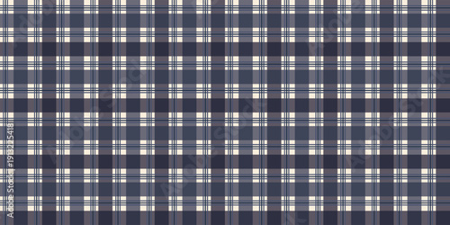 Seamless Navy and Cream Windowpane Plaid Pattern, Minimalist Masculine Checkered Texture for Professional Suiting, Business Stationery, and Decor