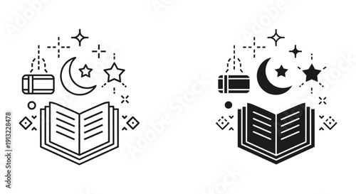 Confused old scientist thinking with question mark vector illustration flat design