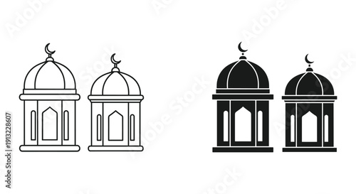 Scientist examining a red drop through a magnifying glass, flat design vector illustration