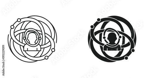 Confident Female Scientist with Arms Crossed in Lab Coat vector illustration