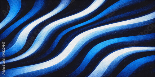 A seamless abstract blue and white striped background featuring a nature-inspired zebra skin pattern with detailed wildlife fur texture for a modern safari print design wallpaper