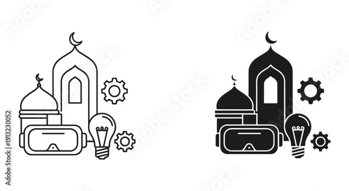 Scientist Explaining Atomic Structure in Lab vector illustration