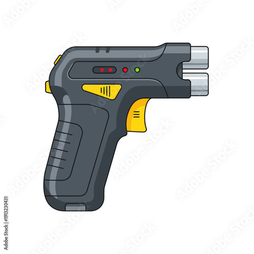 Modern Taser Gun Illustration