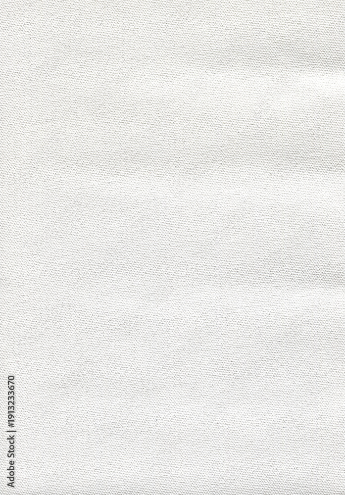 Fototapeta premium White primed canvas texture background with artistic fabric weave and gesso surface