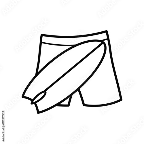 Illustration of a folded pair of casual shorts with a relaxed fit design