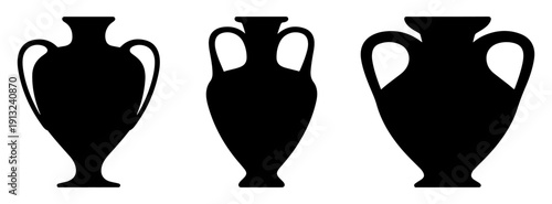 ancient greek roman vase silhouettes