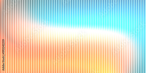 Abstract background texture with vertical ribs and orange light streak
